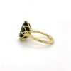 Large Green Oval Tourmaline Ring in Yellow Gold Fine Colored Gemstone Rings 7