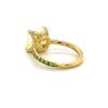 Fancy Yellow Diamond Ring With Tsavorite Garnet Band Custom Engagement Rings 8