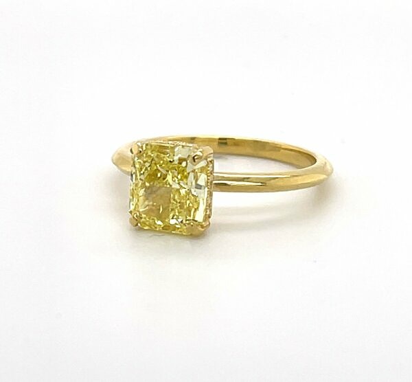 Fancy Yellow Radiant-Cut Diamond Engagement Ring Engagement Rings