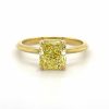 Fancy Yellow Radiant-Cut Diamond Engagement Ring Custom Engagement Rings 6