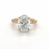 Two-Tone Oval Diamond Ring Custom Engagement Rings 7