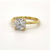 Cushion-Cut Engagement Ring on Knife Edge Band Custom Engagement Rings 5