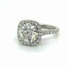 Dazzling Round Diamond Engagement Ring In A Cushion-Shaped Halo Custom Engagement Rings 6