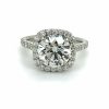 Dazzling Round Diamond Engagement Ring In A Cushion-Shaped Halo Custom Engagement Rings 7