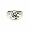 Six-Prong Round Engagement Ring on a Knife Edge Band Custom Engagement Rings 7