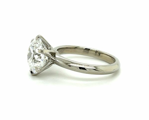 Six-Prong Round Engagement Ring on a Knife Edge Band Custom Engagement Rings 4