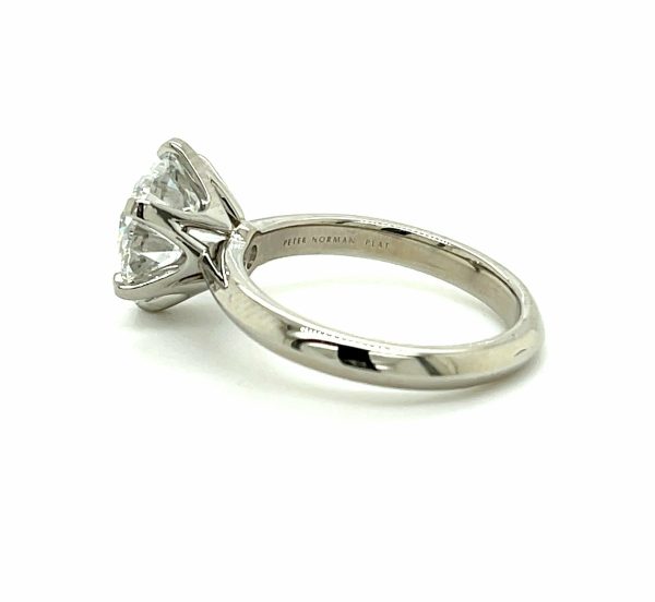 Six-Prong Round Engagement Ring on a Knife Edge Band Custom Engagement Rings 5
