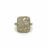 Multi-Shape Diamond Pave Ring in Yellow Gold Fine Colored Gemstone Rings 4