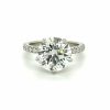 Five-Prong Round Diamond Engagement Ring Custom Engagement Rings 5