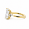Radiant-Cut Diamond Engagement Ring with Kite Side Stones Custom Engagement Rings 7