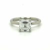 Asscher-Cut Diamond Ring in a Platinum Setting Custom Engagement Rings 5