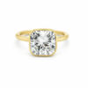 Bezel-Set Cushion-Cut Diamond Engagement Ring in Yellow Gold Custom Engagement Rings 6