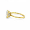 Bezel-Set Cushion-Cut Diamond Engagement Ring in Yellow Gold Custom Engagement Rings 7