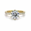 Round Brilliant-Cut Engagement Ring in a Six-Prong Setting Custom Engagement Rings 6
