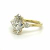Three-Stone Engagement Ring with Marquise and Pear Diamonds Custom Engagement Rings 8
