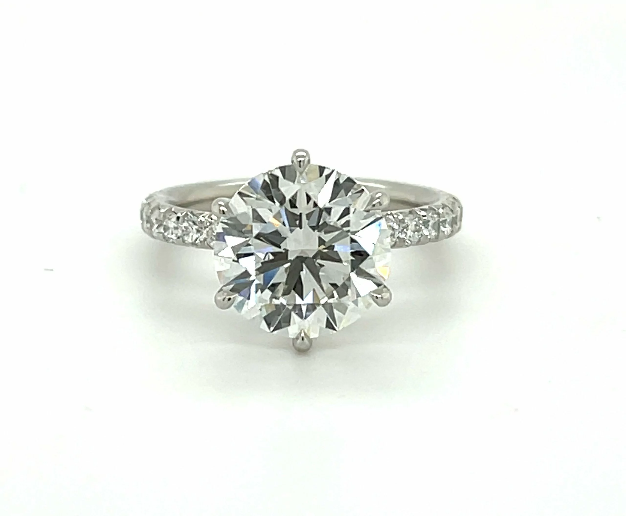 Round Brilliant Cut Engagement Ring in a Six Prong Setting
