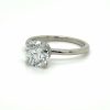 Round Diamond Engagement Ring with a Diamond Collar Custom Engagement Rings 6