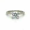Round Diamond Engagement Ring with a Diamond Collar Custom Engagement Rings 7