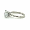 Round Diamond Engagement Ring with a Diamond Collar Custom Engagement Rings 9