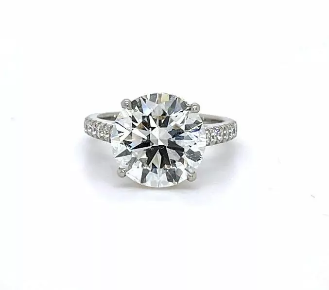 Two Tone Round Engagement Ring