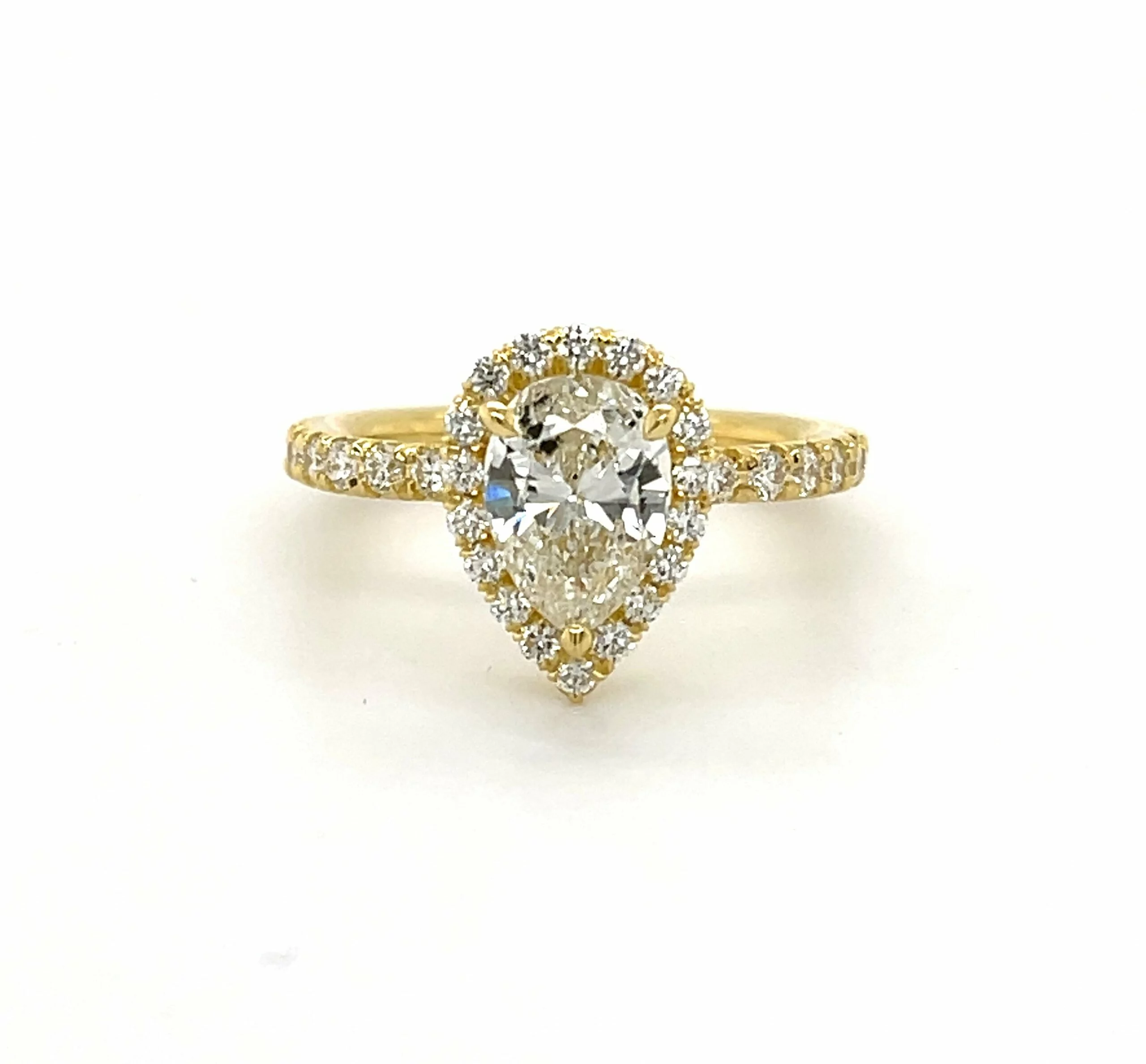 Yellow Gold Pear Engagement Ring