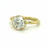 Bezel-Set Round Diamond Engagement Ring Custom Engagement Rings 5