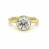 Bezel-Set Round Diamond Engagement Ring Custom Engagement Rings 6