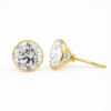 Bezel-Set Round Diamond Studs Earrings 5