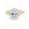 Oval Engagement Ring with Pear Side Stones Custom Engagement Rings 7