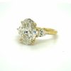 Oval Engagement Ring with Pear Side Stones Custom Engagement Rings 5