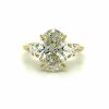 Oval Engagement Ring with Pear Side Stones Custom Engagement Rings 6