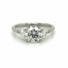 Three-Stone Round and Pear Diamond Engagement Ring Custom Engagement Rings 5