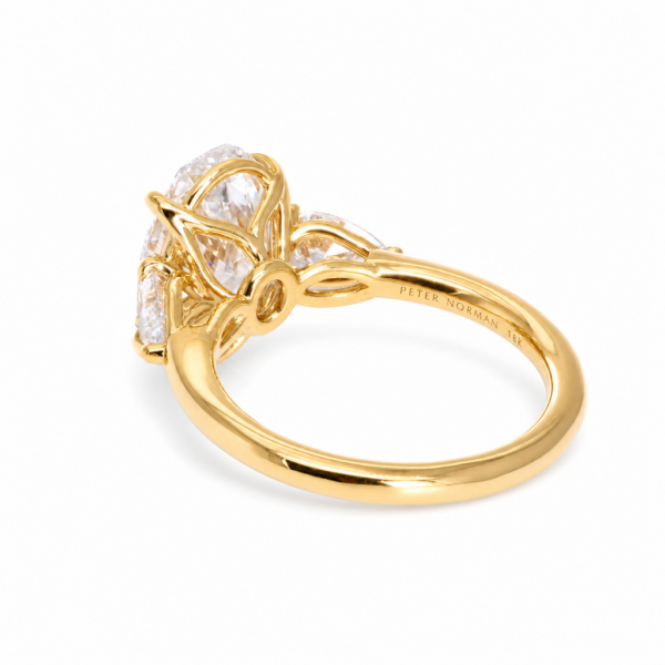 Oval Engagement Ring with Pear Side Stones Custom Engagement Rings 5