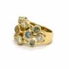 Bezel-Set Multi-Colored Diamond Ring Unique Rings 7