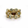 Bezel-Set Multi-Colored Diamond Ring Unique Rings 6
