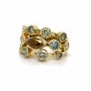 Bezel-Set Multi-Colored Diamond Ring Unique Rings 5