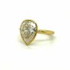 Bezel-Set Pear-Shaped Diamond Engagement Ring Custom Engagement Rings 5