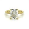Elongated Cushion-Cut Solitaire in Yellow Gold Custom Engagement Rings 5