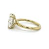 Elongated Cushion-Cut Solitaire in Yellow Gold Custom Engagement Rings 6