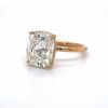 Elongated Cushion-Cut Solitaire in Rose Gold Custom Engagement Rings 5