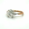 Two-Tone Oval and Kite Diamond Engagement Ring Custom Engagement Rings 5