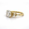 Round Diamond Engagement Ring with Pearl Details Custom Engagement Rings 7