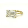 East-West Emerald-Cut Diamond Ring in Yellow Gold Custom Engagement Rings 5