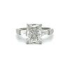Three-Stone Radiant-Cut Diamond Ring in Platinum Custom Engagement Rings 6