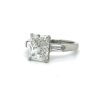 Three-Stone Radiant-Cut Diamond Ring in Platinum Custom Engagement Rings 5