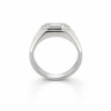 Platinum Men’s Wedding Ring with an Emerald-Cut Diamond Men's Wedding Bands 7