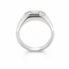 Platinum Men’s Wedding Ring with an Emerald-Cut Diamond Men's Wedding Bands 7