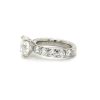 Round Diamond Engagement Ring with a Wide Diamond Band Custom Engagement Rings 7