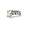 Round Diamond Engagement Ring with a Wide Diamond Band Custom Engagement Rings 5