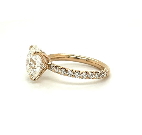 Rose Gold Round Brilliant-Cut Diamond Engagement Ring Custom Engagement Rings 4